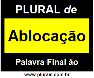 Plural de Ablocação