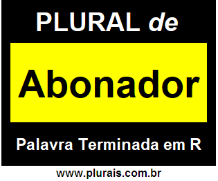 Plural de Abonador