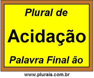 Plural de Acidação