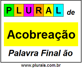 Plural de Acobreação