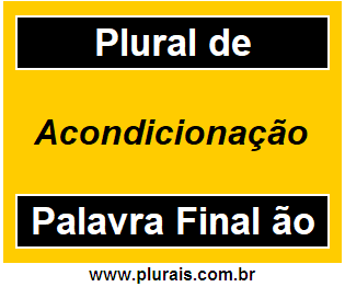 Plural de Acondicionação