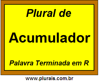 Plural de Acumulador