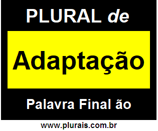 Plural de Adaptação