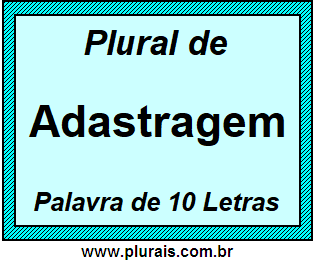 Plural de Adastragem