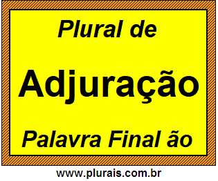 Plural de Adjuração