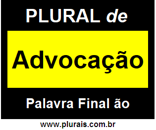 Plural de Advocação