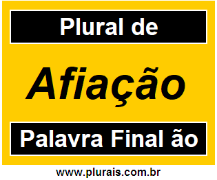 Plural de Afiação