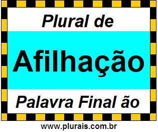 Plural de Afilhação