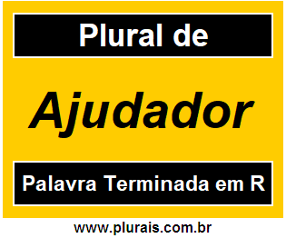 Plural de Ajudador