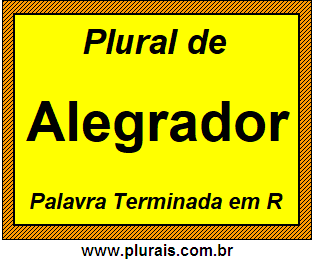 Plural de Alegrador