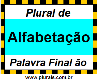 Plural de Alfabetação