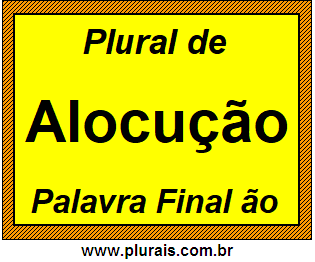 Plural de Alocução