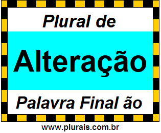 Plural de Alteração