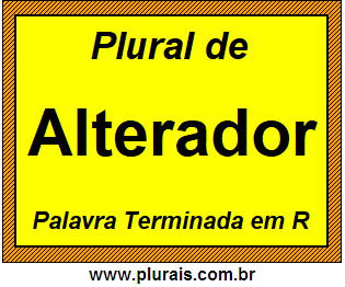 Plural de Alterador