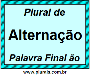 Plural de Alternação