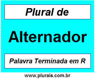 Plural de Alternador