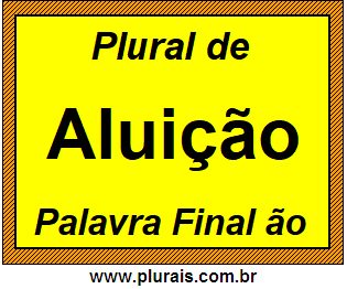 Plural de Aluição