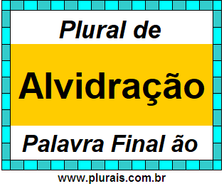 Plural de Alvidração