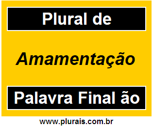 Plural de Amamentação