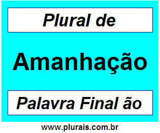 Plural de Amanhação