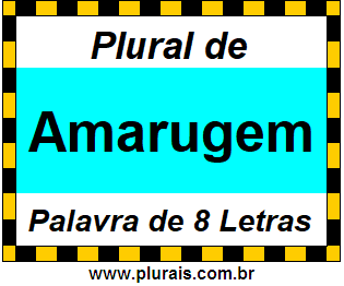 Plural de Amarugem