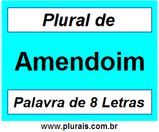 Plural de Amendoim