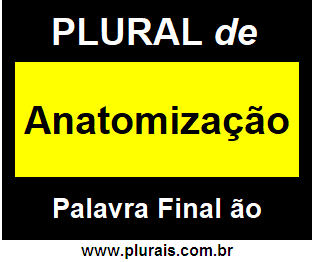 Plural de Anatomização