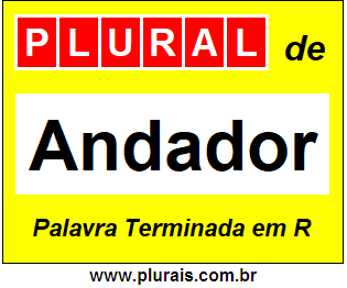 Plural de Andador