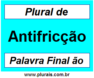 Plural de Antifricção