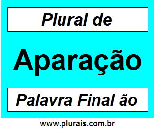 Plural de Aparação