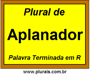 Plural de Aplanador