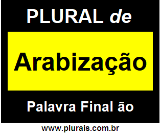 Plural de Arabização