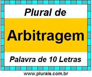 Plural de Arbitragem