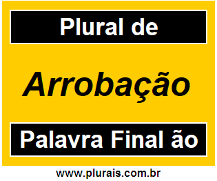 Plural de Arrobação