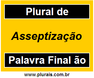 Plural de Asseptização