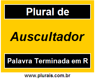 Plural de Auscultador