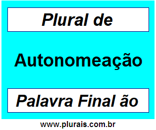 Plural de Autonomeação