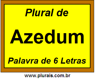 Plural de Azedum