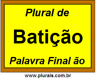 Plural de Batição