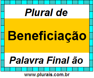 Plural de Beneficiação