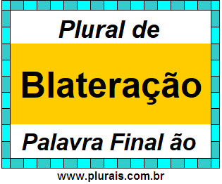 Plural de Blateração