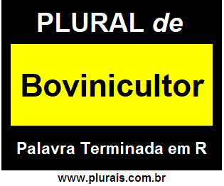 Plural de Bovinicultor