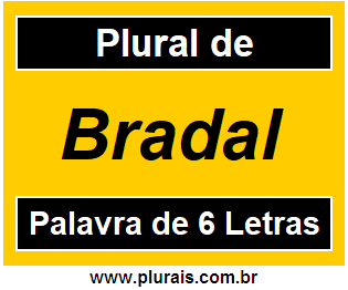 Plural de Bradal