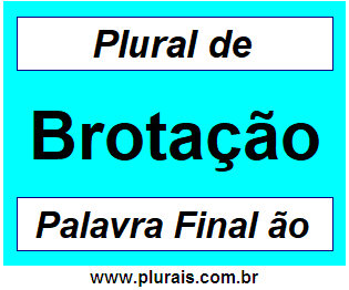 Plural de Brotação