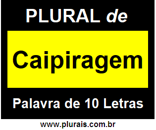 Plural de Caipiragem