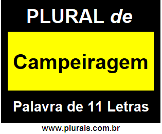 Plural de Campeiragem