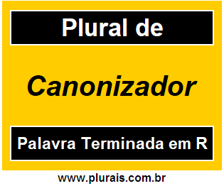 Plural de Canonizador