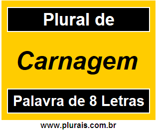 Plural de Carnagem