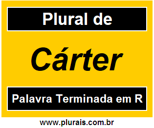 Plural de Cárter