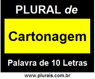 Plural de Cartonagem